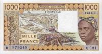 Gallery image for West African States p207Bh: 1000 Francs